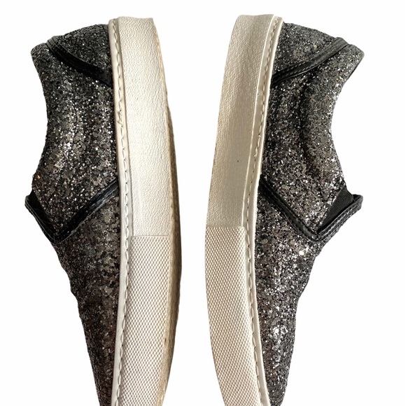 CHIARA FERRAGNI Glitter Leather Slip On Sneakers - Picture 3 of 9